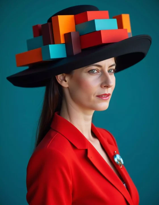 a-woman-with-hats-Portrivo.com-006